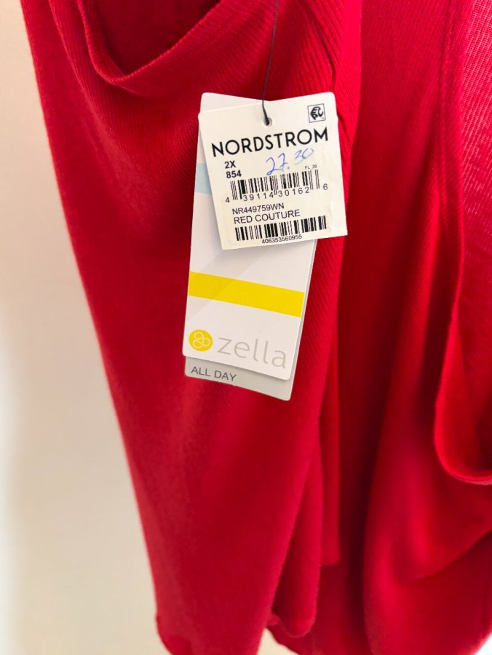 New Zella Favorite Ribbed Red Tank Top Size 2X - Picture 8 of 11